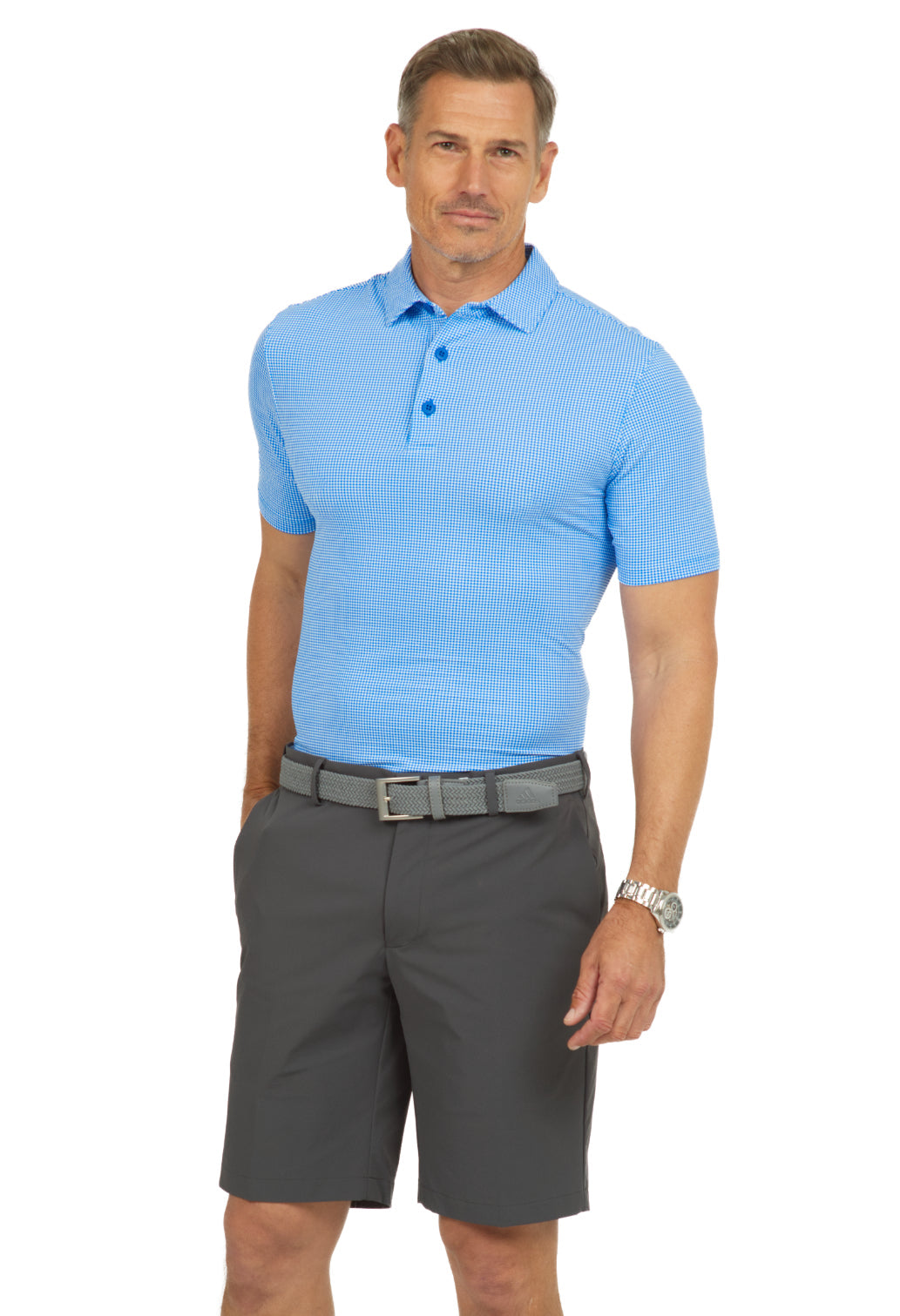 Mini Check Print Short Sleeve Polo – 94754 (Modern Fit)