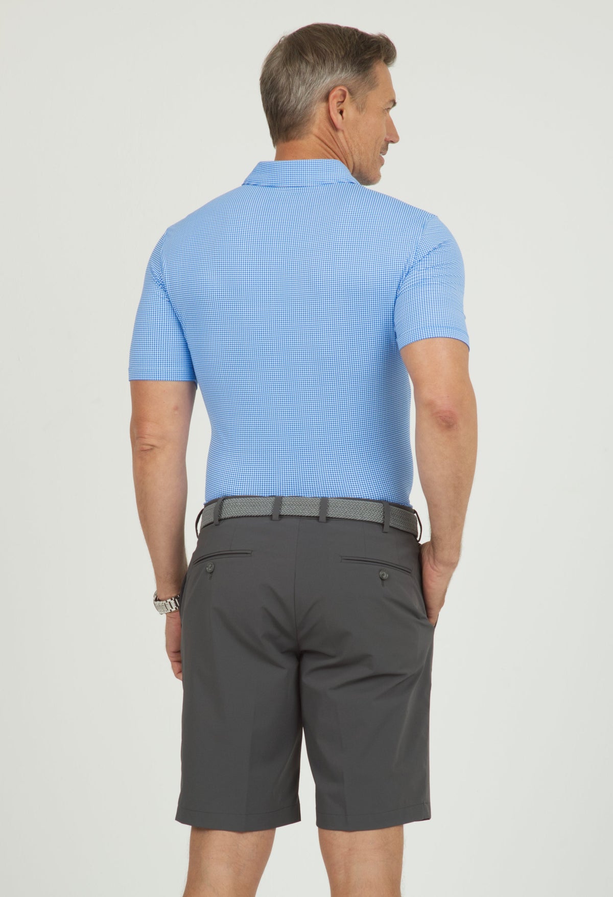 Mini Check Print Short Sleeve Polo – 94754 (Modern Fit)