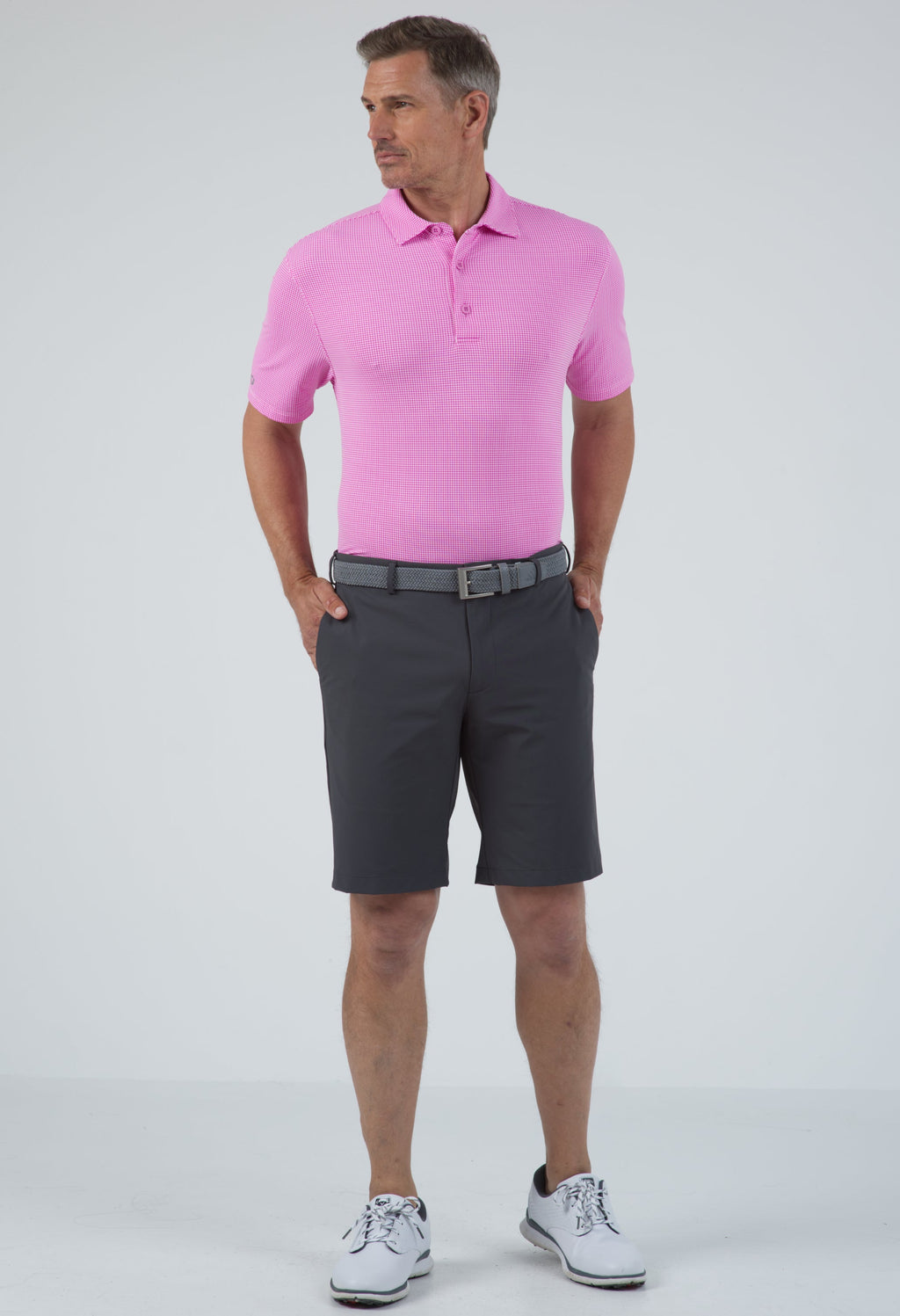 Mini Check Print Short Sleeve Polo – 94754 (Modern Fit)
