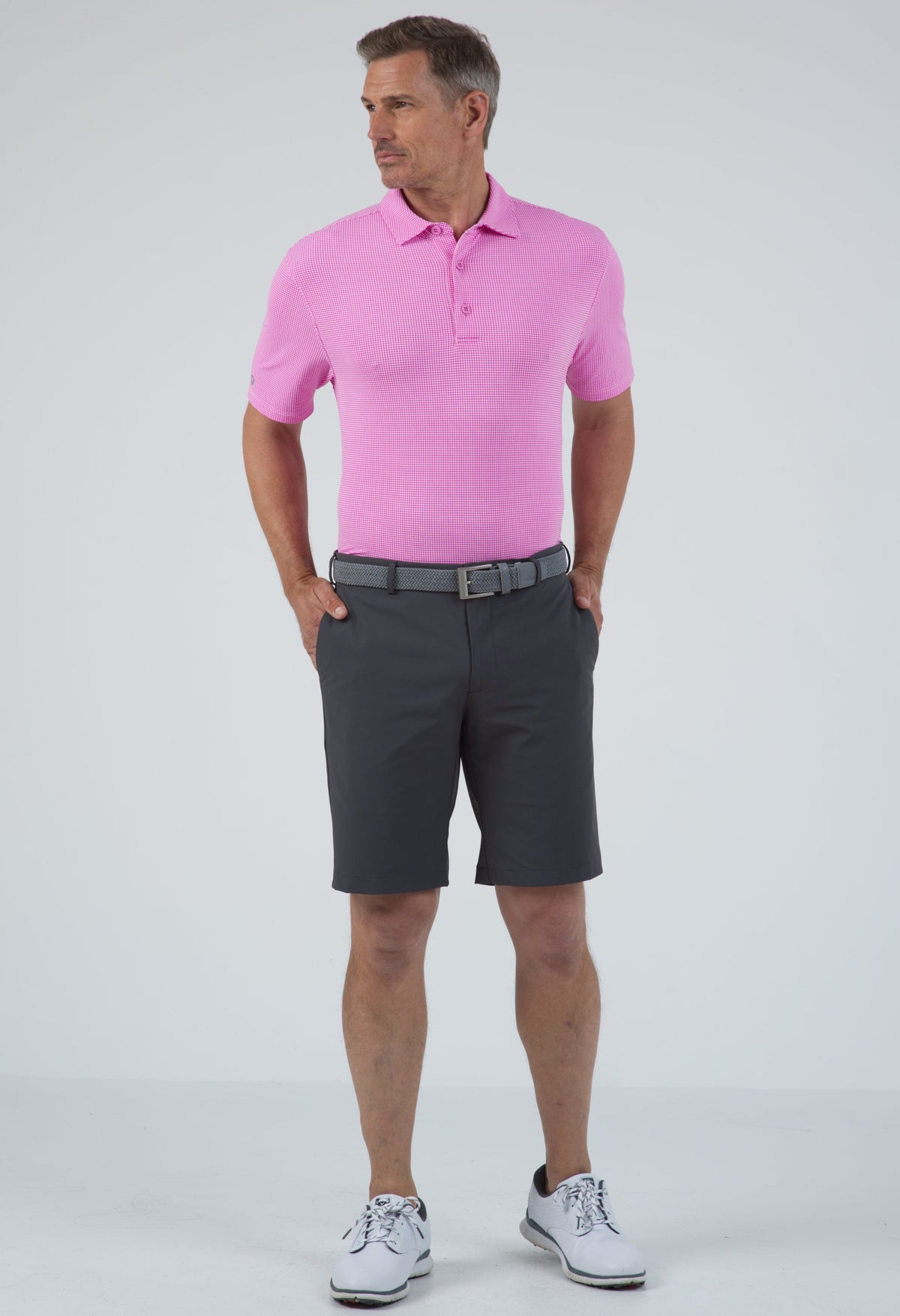 Mini Check Print Short Sleeve Polo – 94754 (Modern Fit)