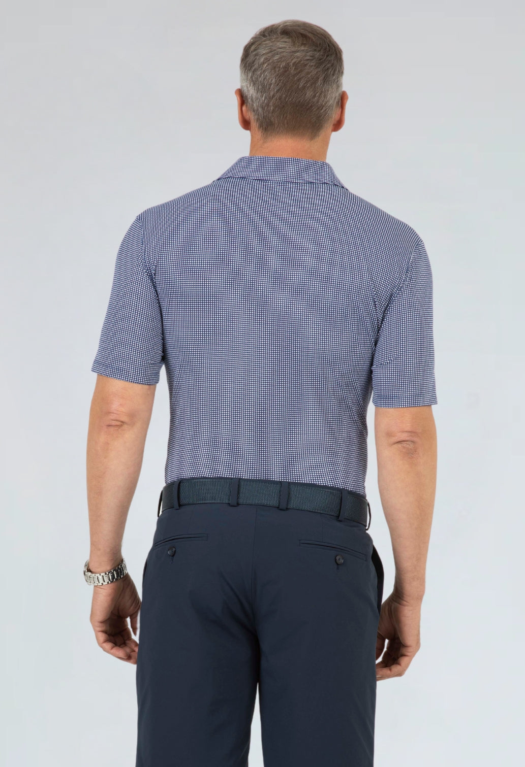 Mini Check Print Short Sleeve Polo – 94754 (Modern Fit)