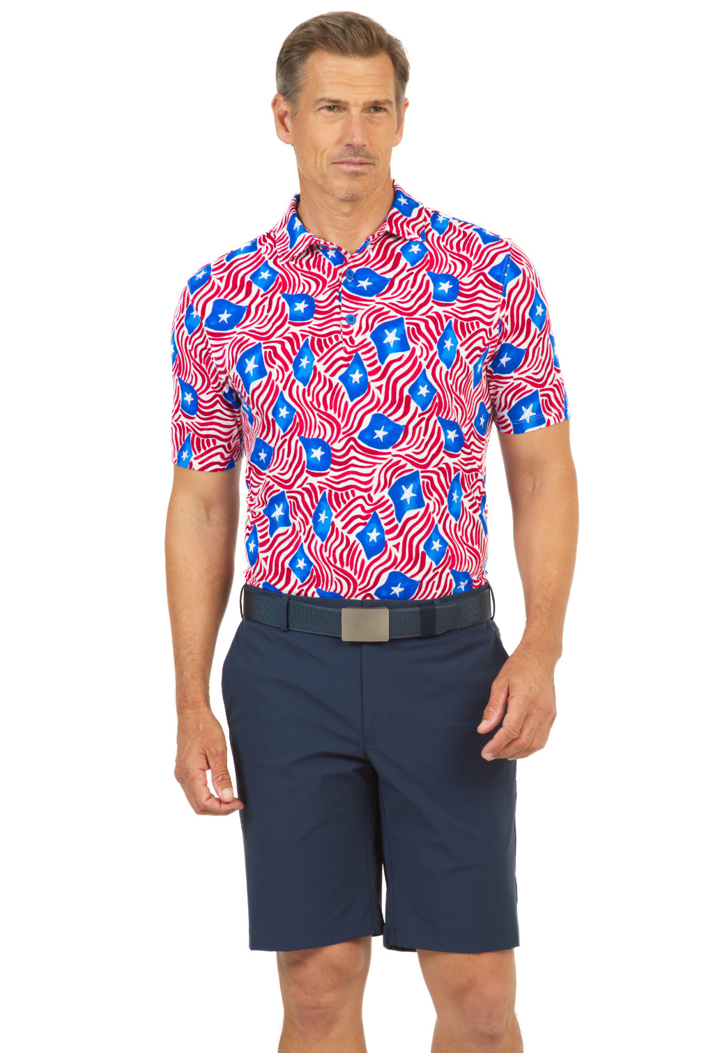 Rylee Print Short Sleeve Polo – 94193 (Modern Fit)
