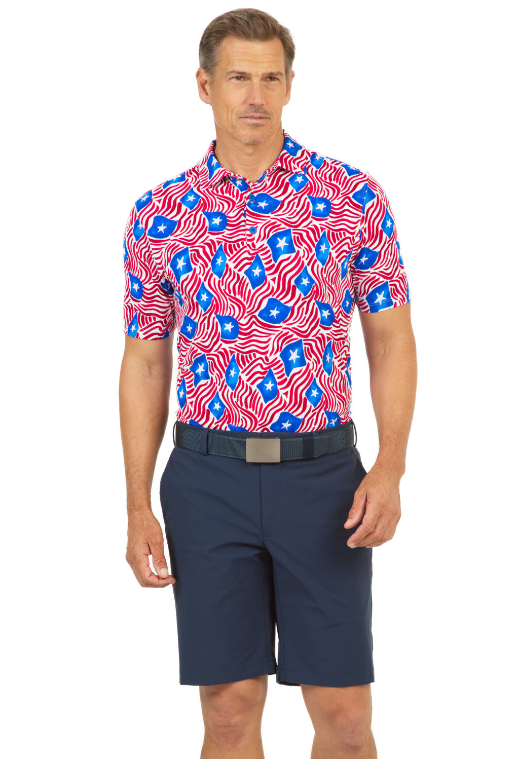 Rylee Print Short Sleeve Polo – 94193 (Modern Fit)