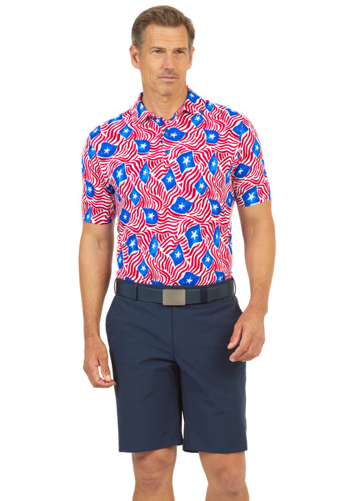 Rylee Print Short Sleeve Polo – 94193 (Modern Fit)